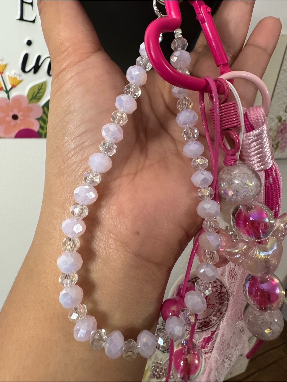 Pink Phone/Key/Bag Chain #P1128 - Picture 9 of 12